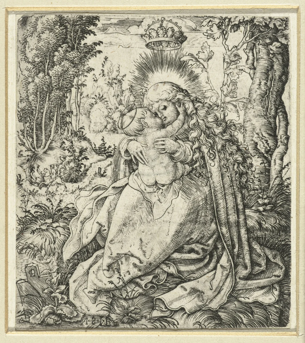 Maria met kind by Unknown, print, 1500-1550