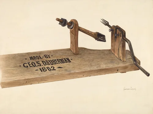 Apple Peeler by H. Langden Brown, index of american design, 1940