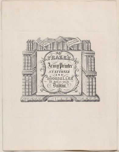 Trade Card for Frazer, Army Printer and Stationer by anonymous, print, 1800-1900