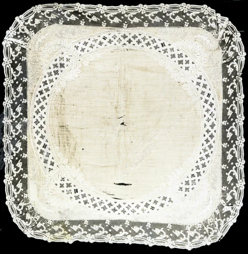 Handkerchief by France and Belgium, textile, 1860-1869