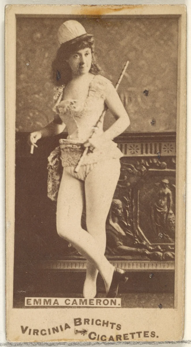 Emma Cameron, from the Actors and Actresses series (N45, Type 1) for Virginia Brights Cigarettes by Allen & Ginter, photograph, 1885-1891