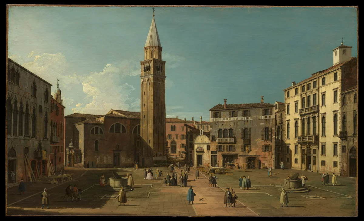Campo Sant'Angelo, Venice by Canaletto, painting, 1730-1739