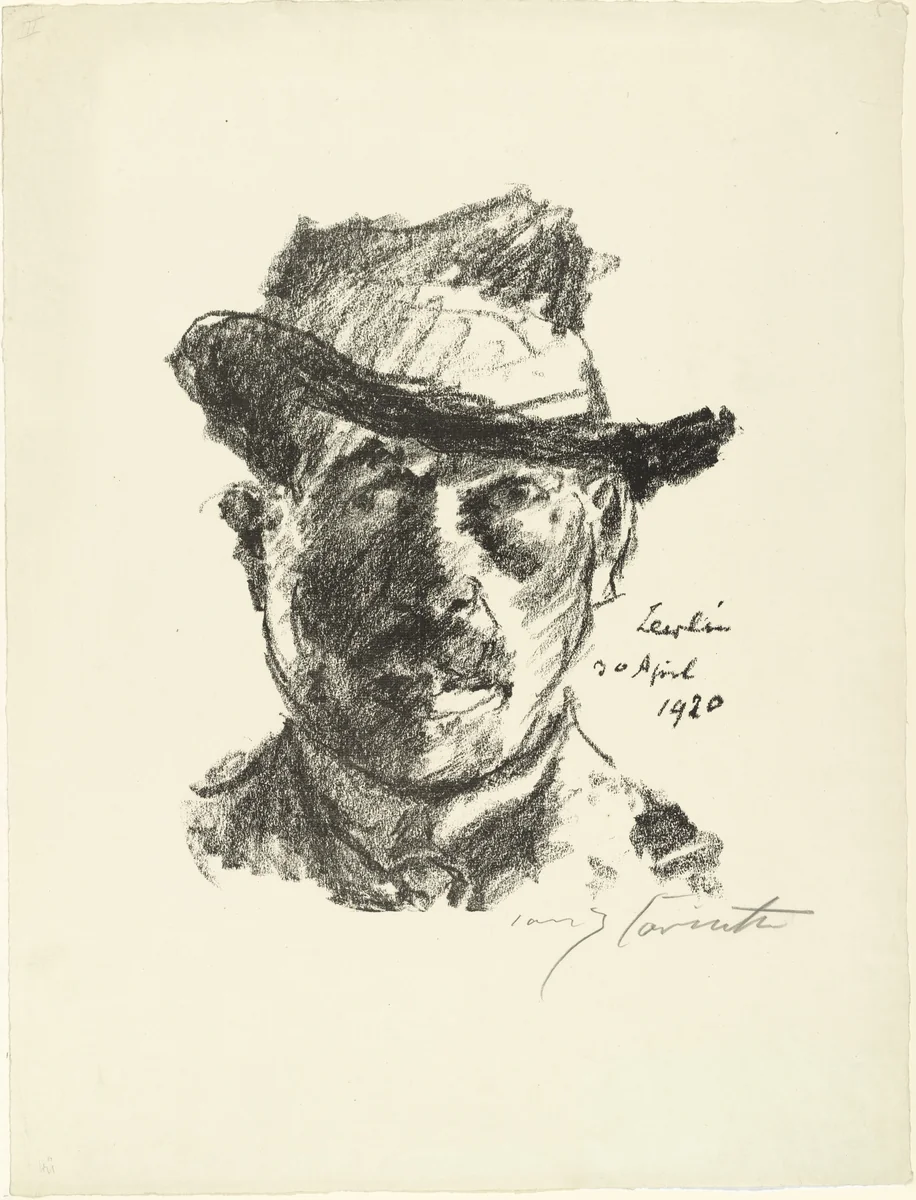 Self-Portrait (Selbstbildnis) by Lovis Corinth, print, 1920