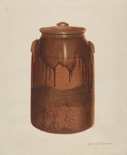 Pottery Jar with Lid by Annie B. Johnston, index of american design, 1938