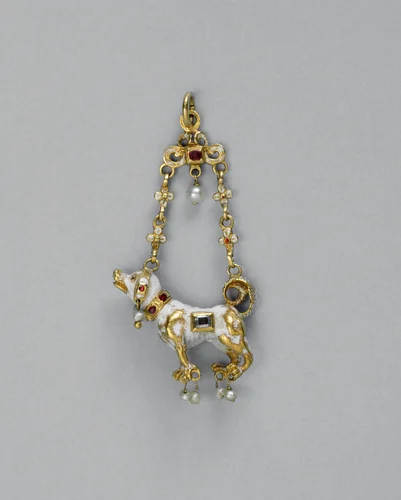 Pendant Shaped as a Dog by Spanish, metalwork, 1575-1650