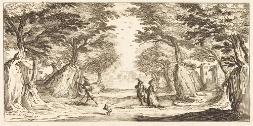 Landscape by Jacques Callot, print, 1635