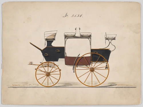 Open Coach #3538 by Brewster & Co., drawing, 1879