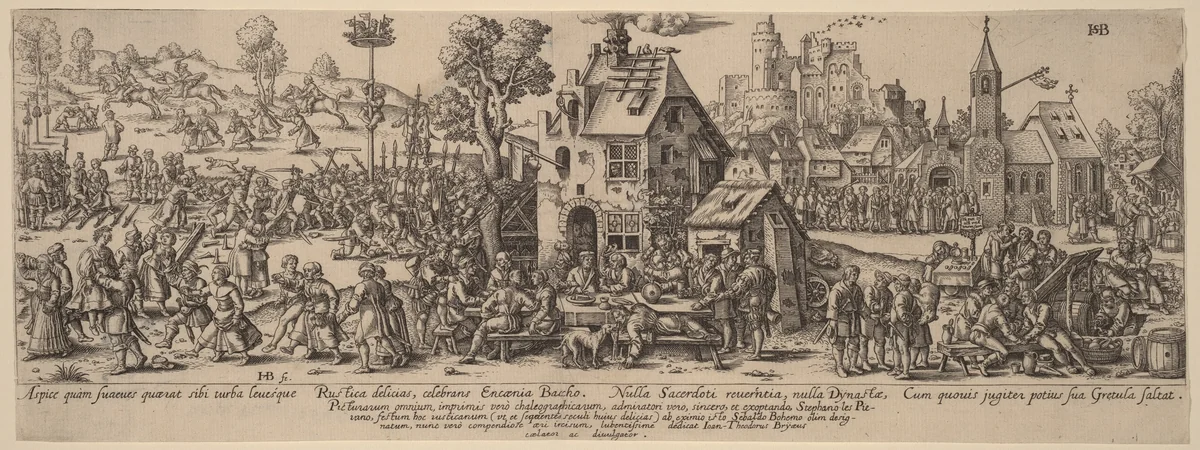 Country Fair by Johann Theodor de Bry, Sebald Beham, print, 1561-1623