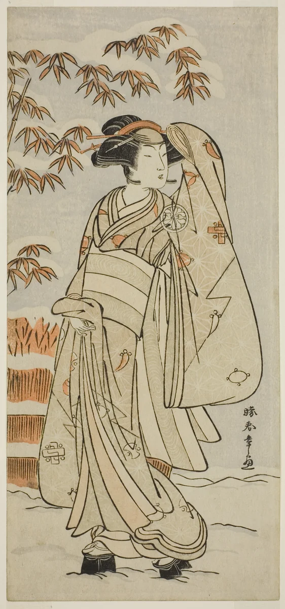 The Actor Segawa Kikunojo III in an Unidentified Role by Katsukawa Shunsho (勝川 春章), print, 1770-1780