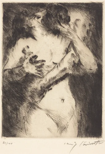 Der Kuss (The Kiss) by Lovis Corinth, print, 1921