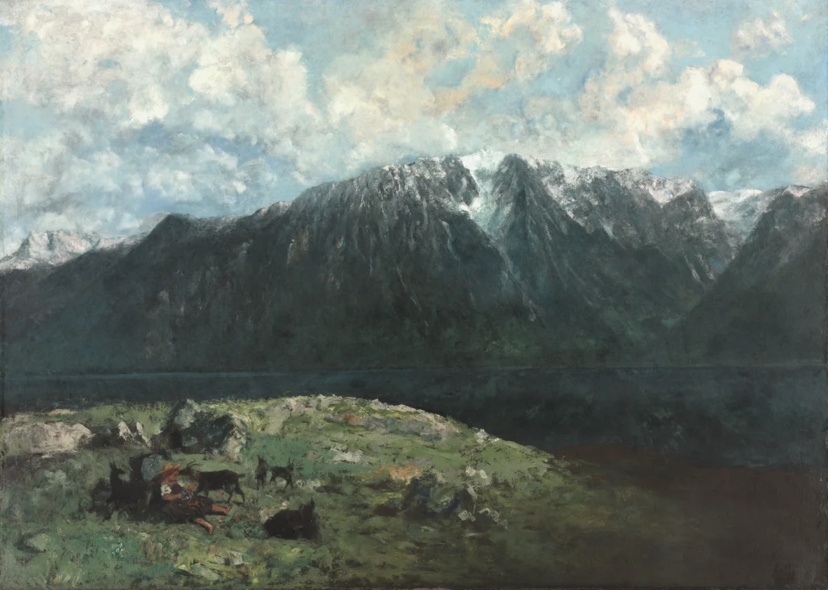 Panoramic View of the Alps, Les Dents du Midi by Gustave Courbet, painting, 1877