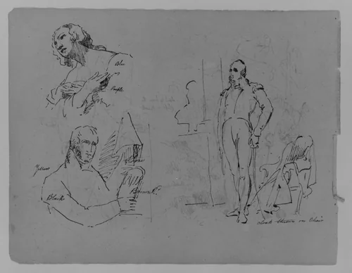 (From Sketchbook) by Thomas Sully, artwork, 1810-1820