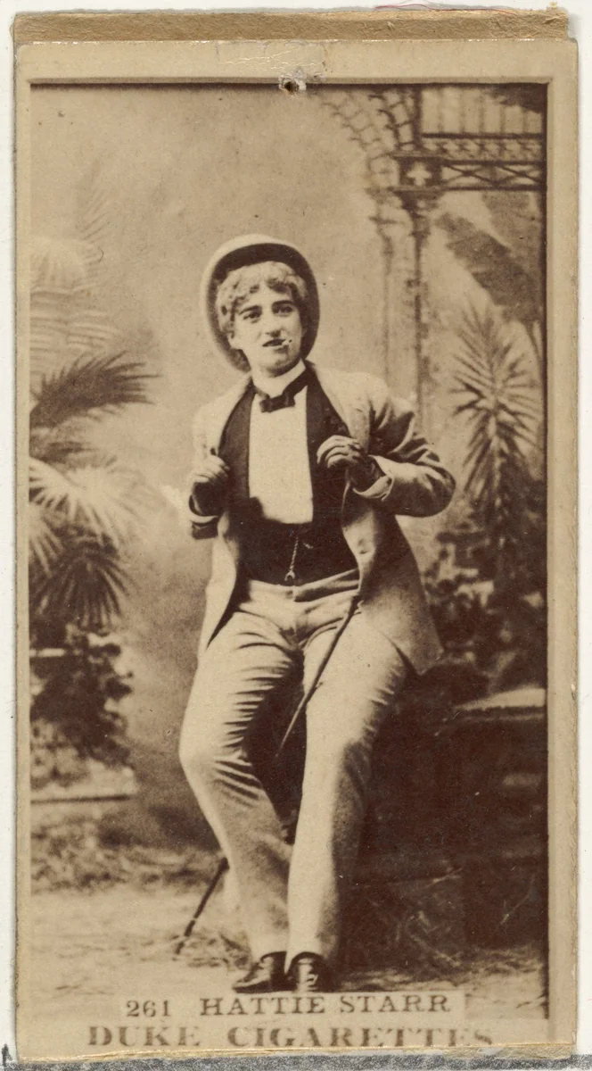 Card Number 261, Hattie Starr, from the Actors and Actresses series (N145-7) issued by Duke Sons & Co. to promote Duke Cigarettes by W. Duke, Sons & Co., photograph, 1880-1889