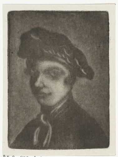 Jongeman met een pet by Eberhard Cornelis Rahms, print, 1854-1890