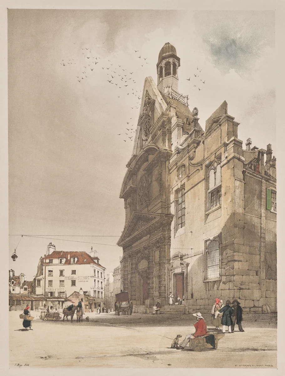 Picturesque Architecture in Paris, Ghent, Antwerp, Rouen: St. Etienne du Mont, Paris by Thomas Shotter Boys, other, 1839