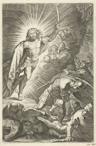 Opstanding van Christus by anonymous, print, 1614-1650