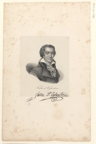 Portret van Fabre d'Églantine by anonymous, print, 1818-1842