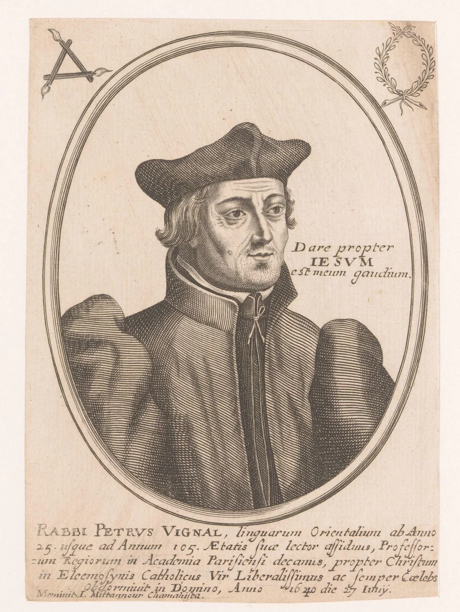 Portret van Pierre Vignal by anonymous, print, 1640-1668