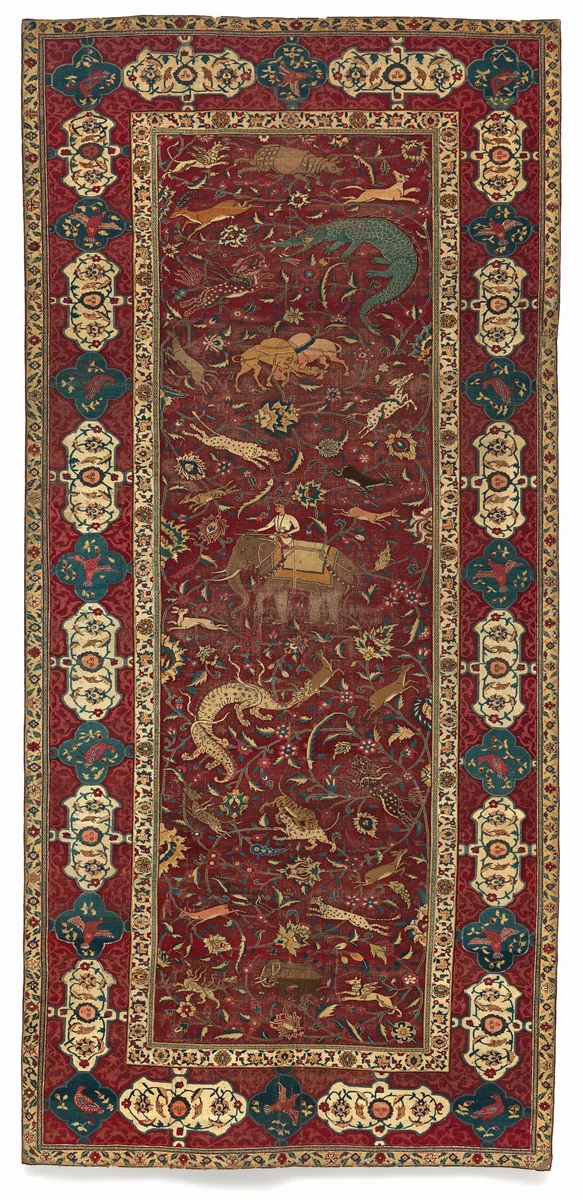 Scenic Animal Carpet by Northwest Indian, decorative art, 1625