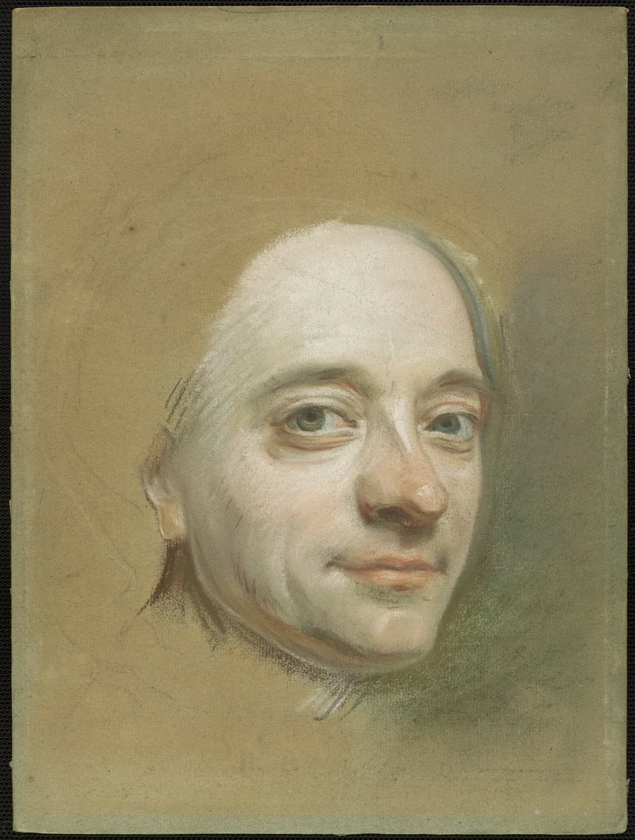 Self-Portrait by Maurice Quentin de Latour, drawing, 1732-1742