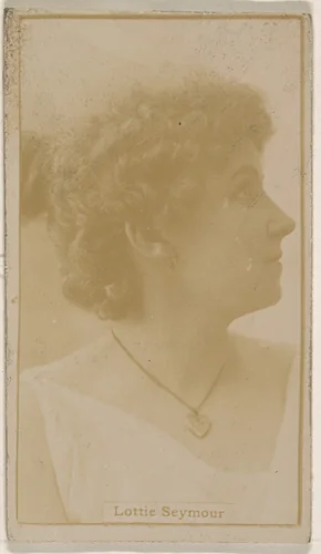 Lottie Seymour, from the Actresses series (N245) issued by Kinney Brothers to promote Sweet Caporal Cigarettes by Kinney Brothers Tobacco Company, photograph, 1890