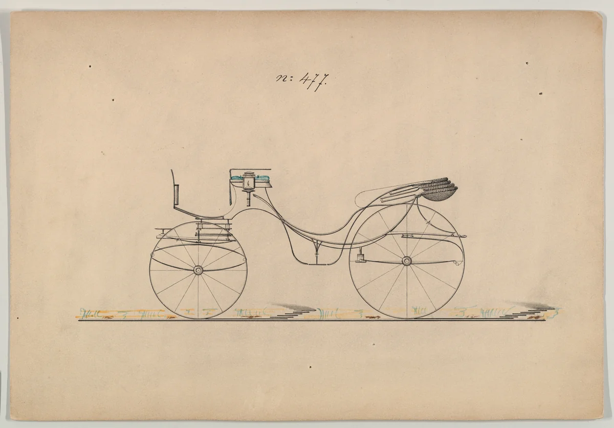 Cabriolet #477 by Brewster & Co., drawing, 1855-1865