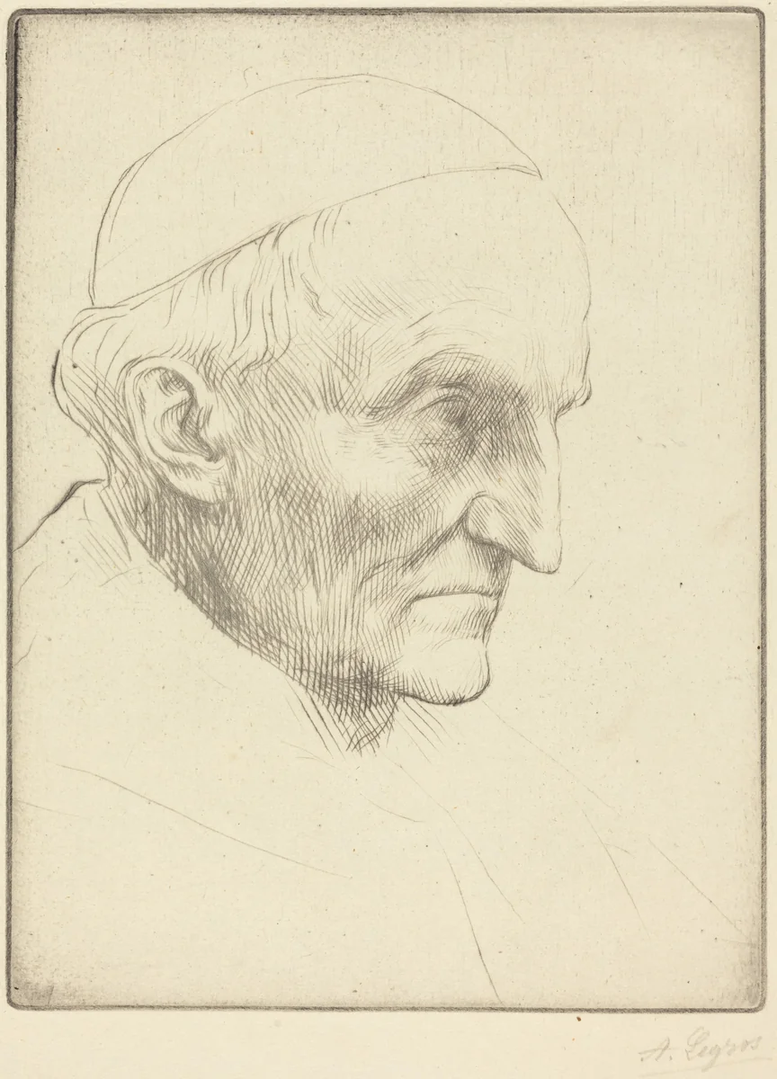 Cardinal Manning, 3rd plate by Alphonse Legros, print, 1837-1911