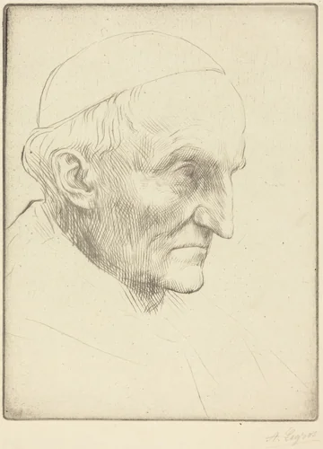 Cardinal Manning, 3rd plate by Alphonse Legros, print, 1837-1911