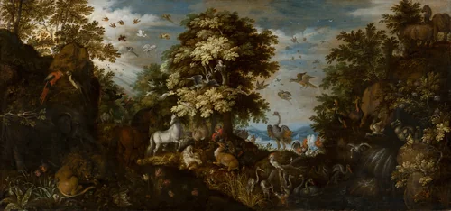 Orpheus Charming the Animals with his Music by Roelant Savery, painting, 1627