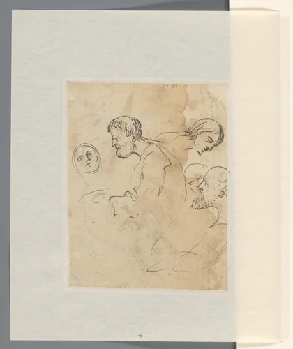 Figuurschetsen by Jusepe de Ribera, drawing, 1601-1652