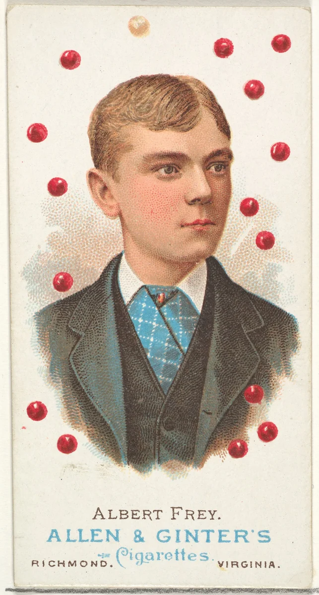 Albert Frey, Pool Player, from World's Champions, Series 1 (N28) for Allen & Ginter Cigarettes by Allen & Ginter, print, 1887