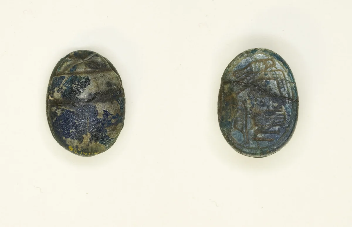 Scarab: Hovering Falcon over Name of God Amun by Egyptian, other, -1550--1069