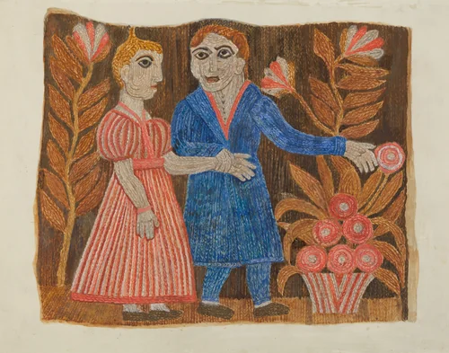 Panel from Rug by Agnes C. Sims, index of american design, 1955