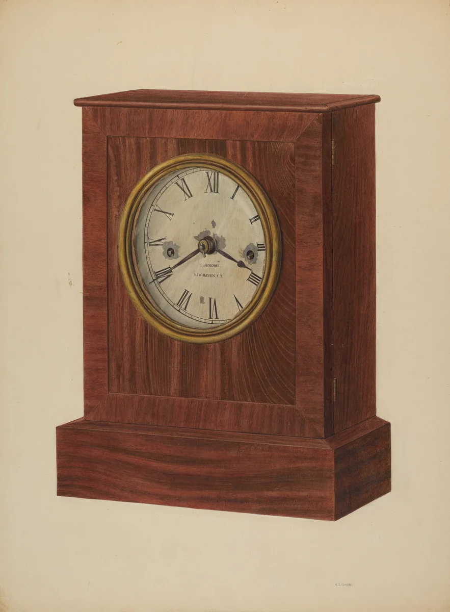 Shelf Clock by Harry Eisman, index of american design, 1940