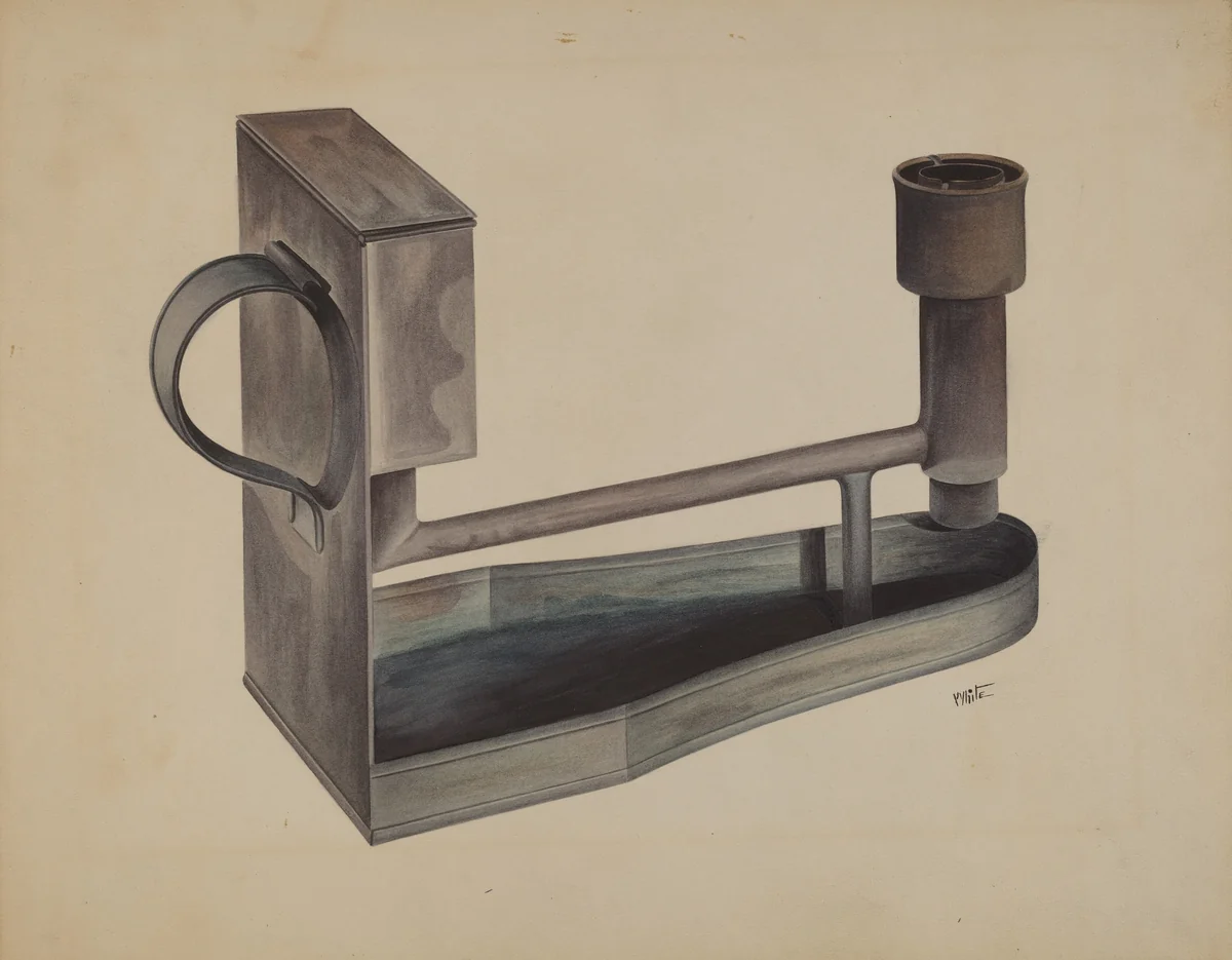 Economy Lamp by Edward White, index of american design, 1937
