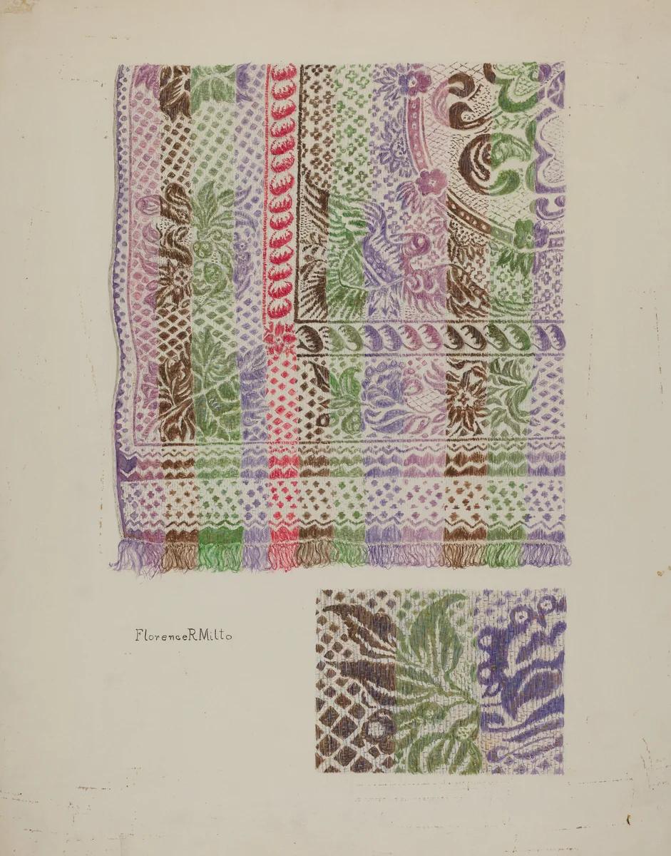 Coverlet by Florence Milto, index of american design, 1939