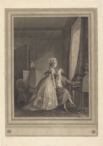 Les offres seduisantes by Jean-Louis Delignon; Nicolas Lavreince, print, 1782