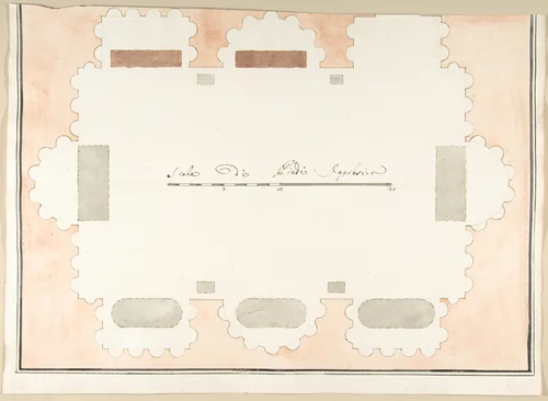 Plan of a Columbarium by Pietro Paolo Coccetti, drawing, 1710-1727