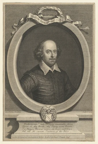 William Shakespeare by George Vertue, print, 1719