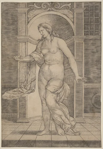 Lucretia by Jacopo Francia, print, 1510