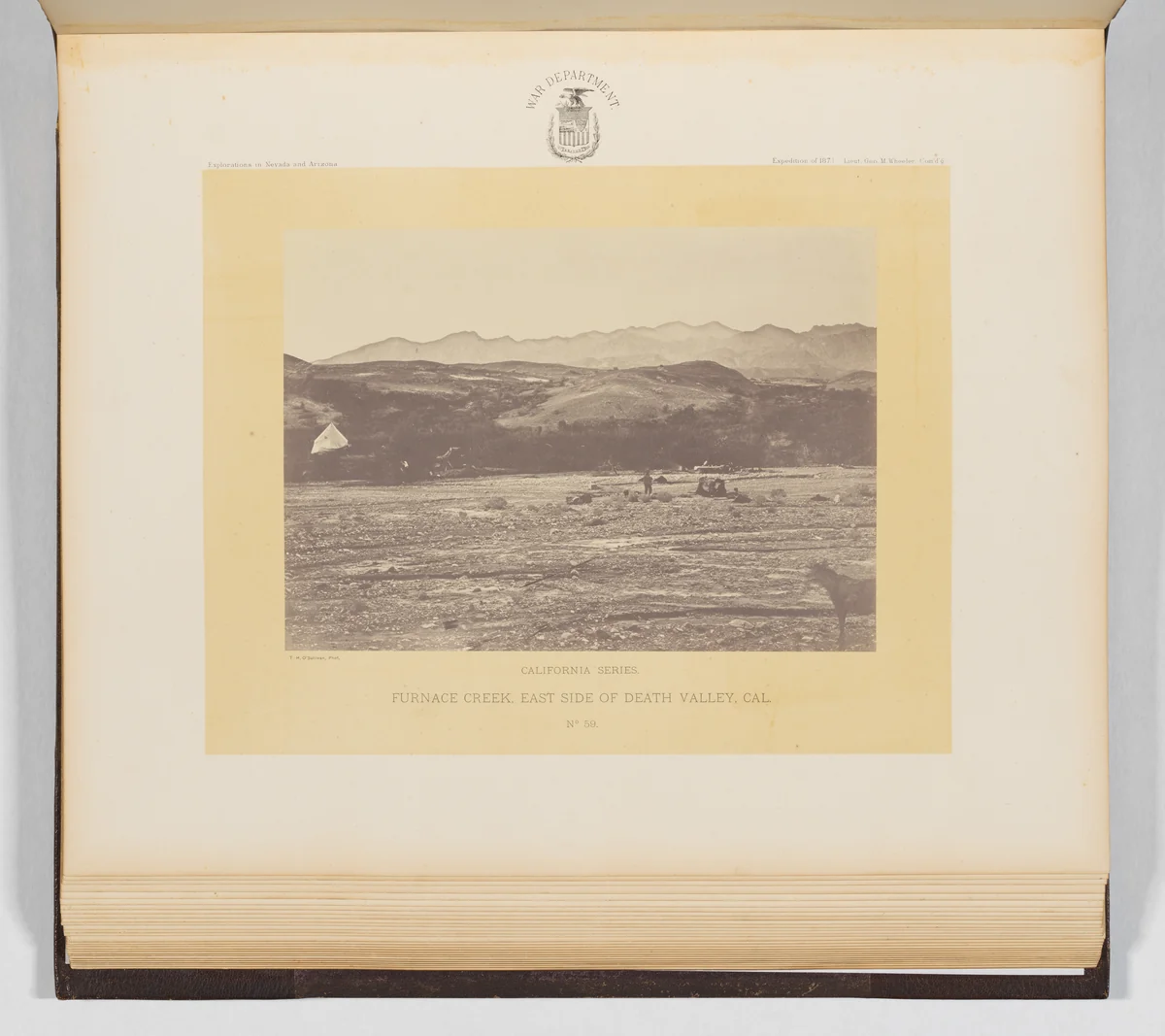 Furnace Creek, East Side of Death Valley, California by Timothy O'Sullivan, photograph, 1871