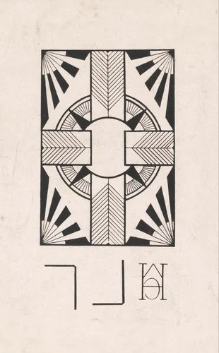 Ornament met cirkel en kruis by Samuel Jessurun de Mesquita, print, 1905
