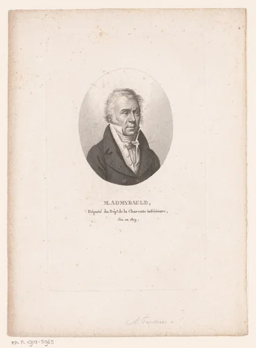 Portret van Jean-Louis Admyrauld by Ambroise Tardieu, print, 1820-1821