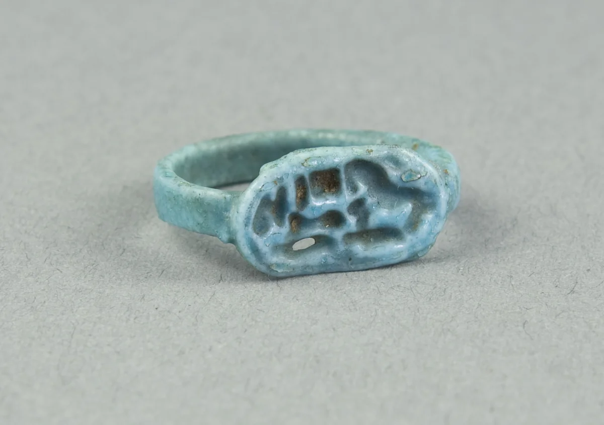 Ring: Seti, Beloved of Ptah by Egyptian, metalwork, -1200--1194