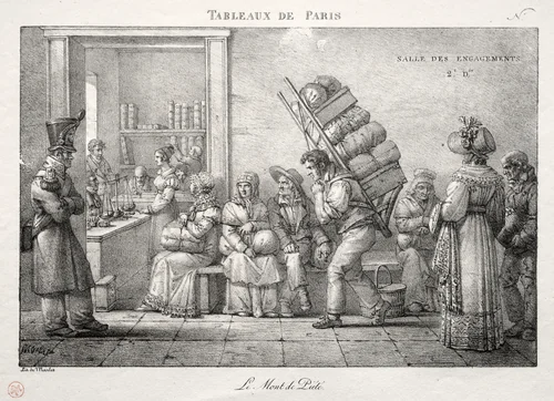 The Pawnshop by Jean Henri Marlet, print, 1800-1847