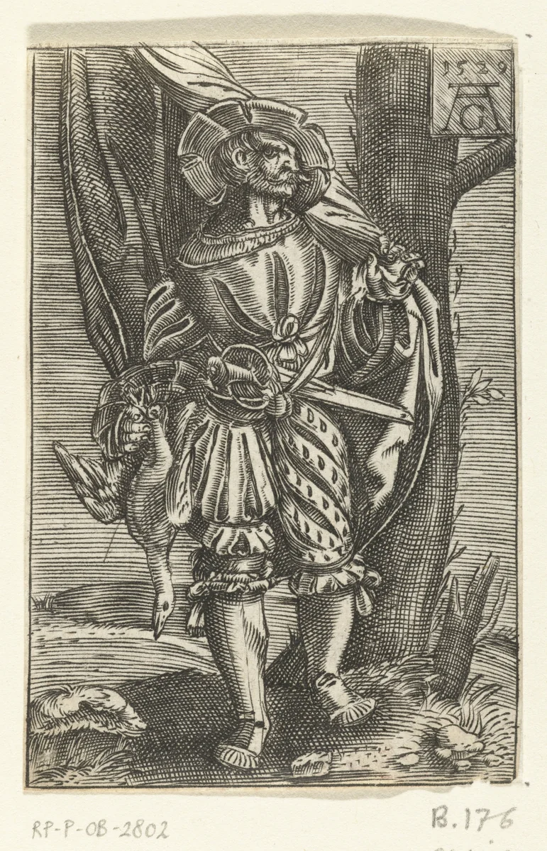 Vaandeldrager by anonymous, print, 1529-1610