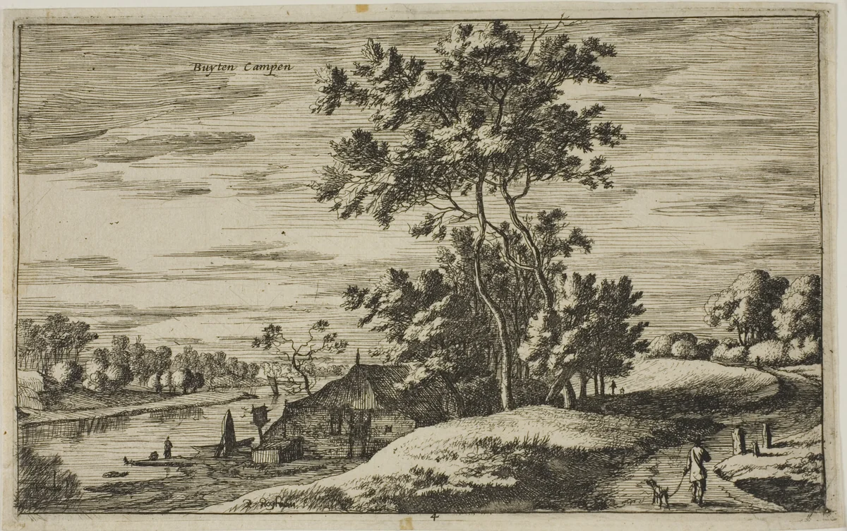View Near Kampen, plate 4 from Views of Dutch Villages by Roelant Roghman, print, 1646-1658