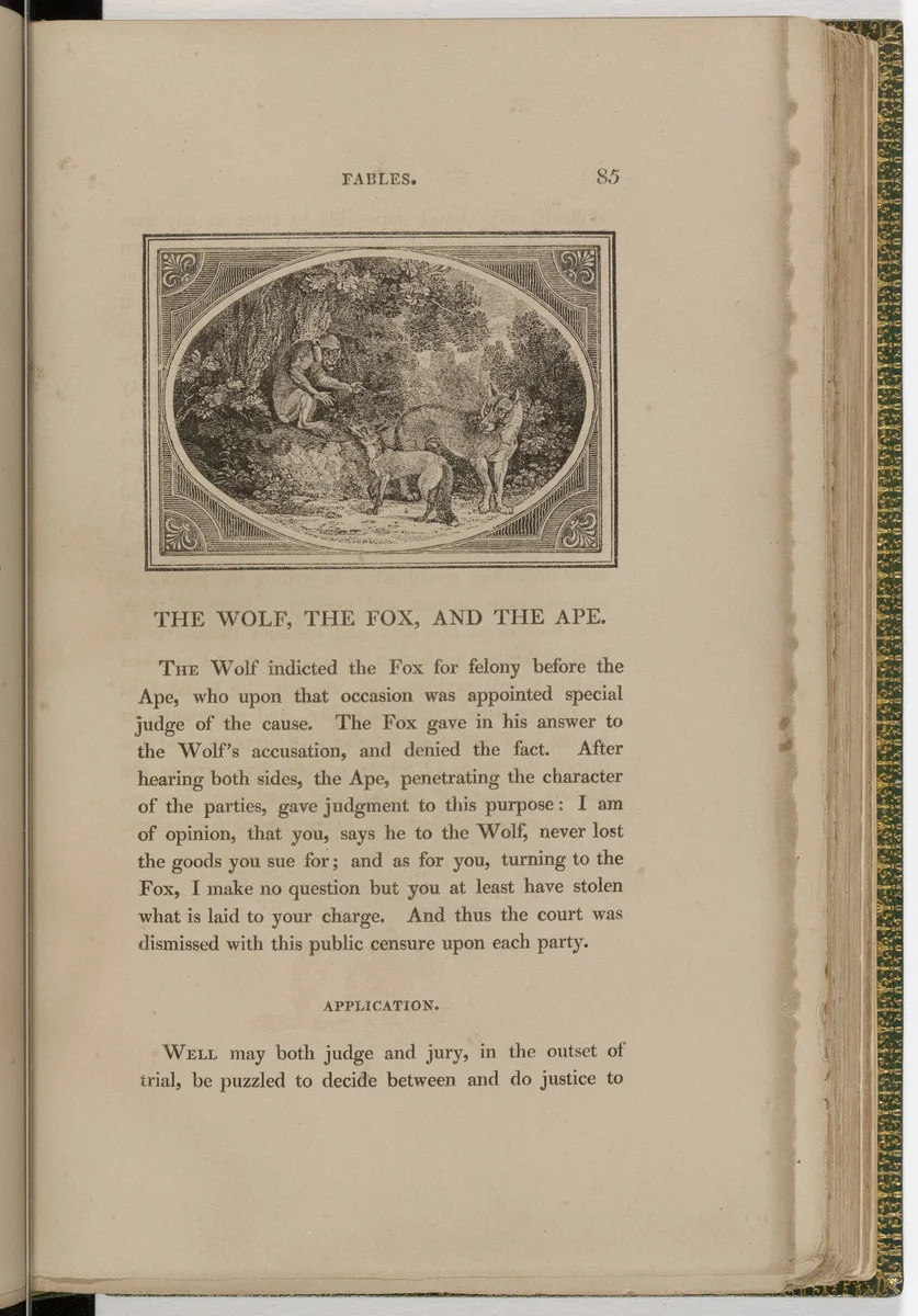 Headpiece (page 85) from The Fables of Aesop by Thomas Bewick, illustrated book, 1818