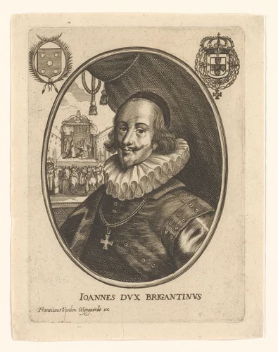 Portret van Johan IV van Portugal als hertog van Bragança by anonymous, print, 1636-1640