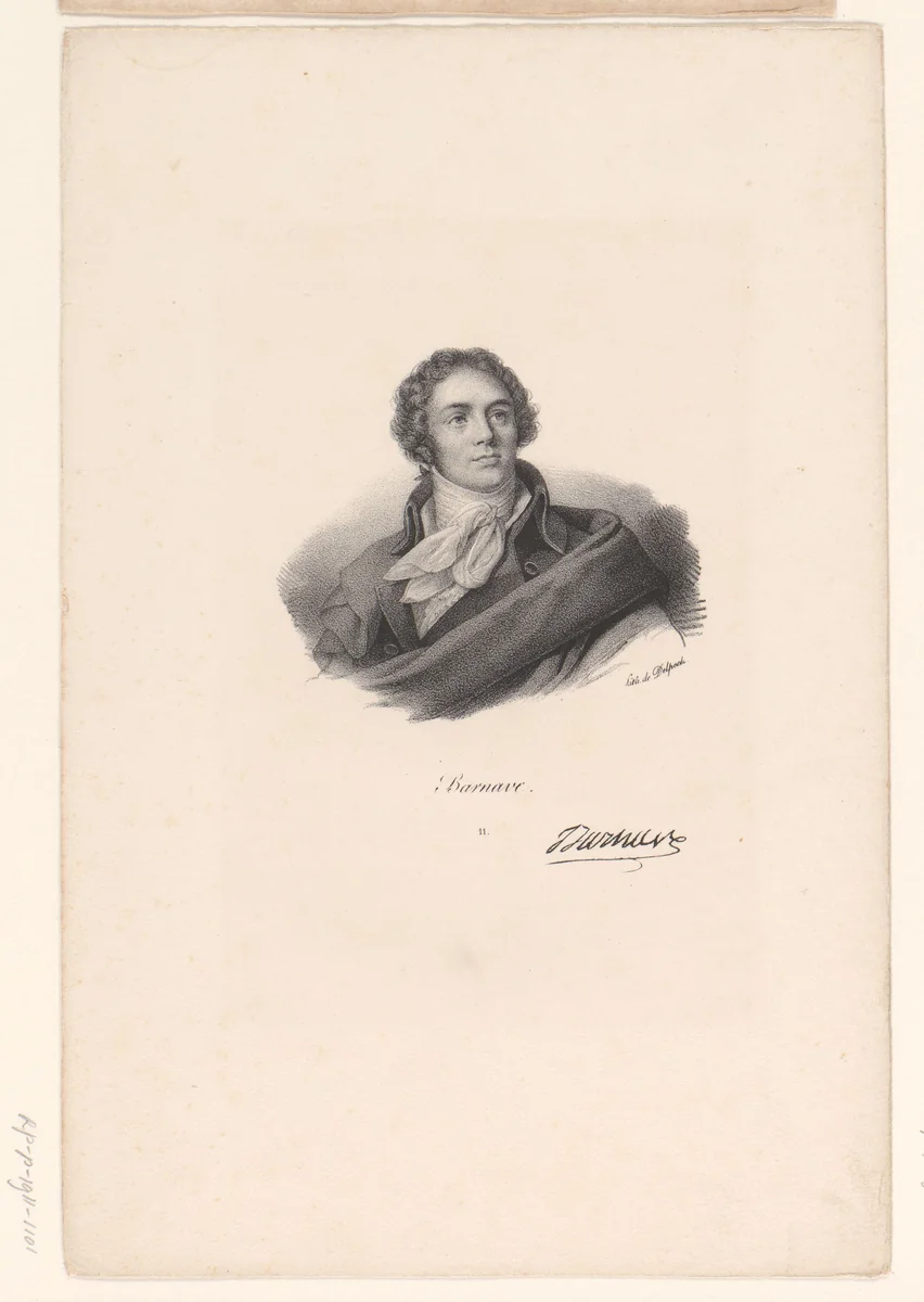 Portret van Antoine Barnave by anonymous, print, 1818-1842